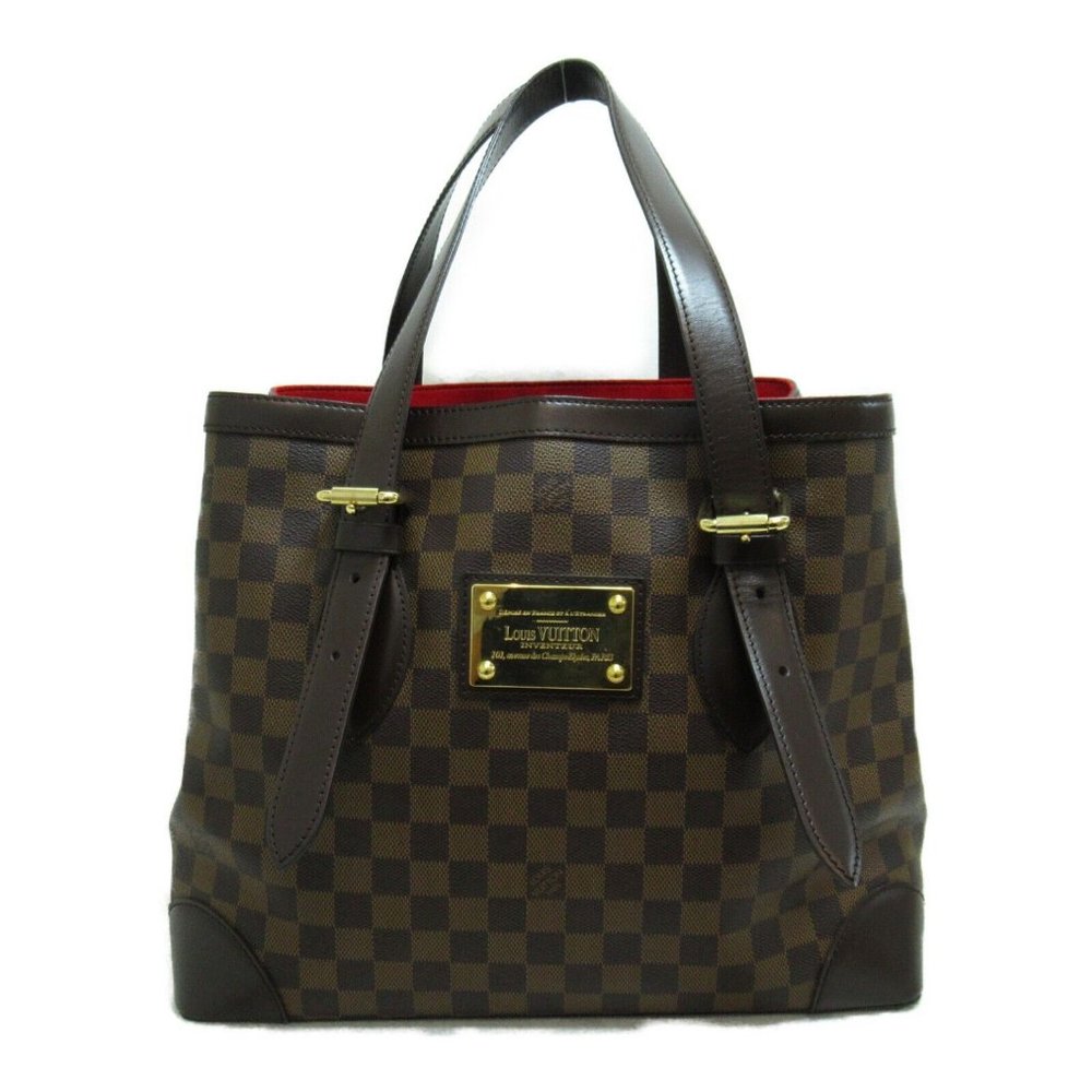 LOUIS VUITTON Hampstead MM Shoulder Tote Bag Damier Ebene Used